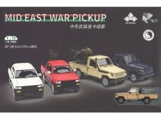 3R Model - Mid East War Pickup 2x Pickup + ZPU-2 Machine Gun, 1/72, TK7005