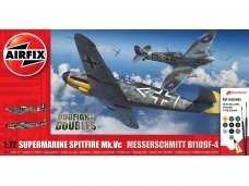 Airfix - Supermarine Spitfire Mk.Vc vs Messerschmitt Bf109F-4 Dogfight Double Model Set, 1/72, A50194