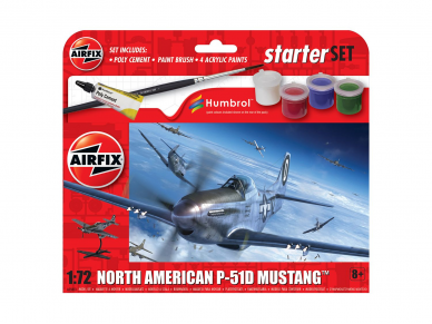 Airfix - North American P-51D Mustang dāvanu komplekts, 1/72, A55013