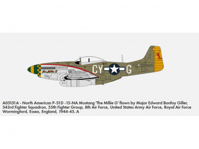 Airfix - North American P-51D Mustang, 1/48, A05131A 6