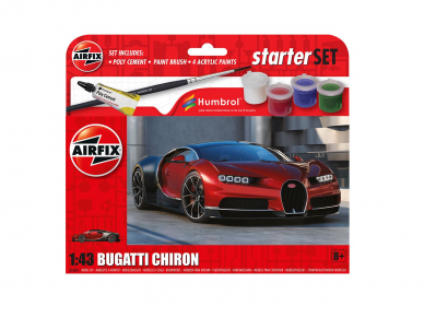 Airfix - Bugatti Chiron dovanų komplektas, 1/43, A55005