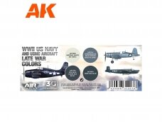 AK Interactive - 3rd generation - Akrilinių dažų rinkinys WWII US Navy & USMC Aircraft Late War Colors, AK11730