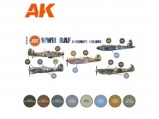 AK Interactive - 3rd generation - Akrilinių dažų rinkinys WWII RAF Aircraft Colors, AK11723