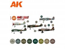 AK Interactive - 3rd generation - Akrilinių dažų rinkinys WWII IJAAF Aircraft Colors, AK11735