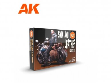 AK Interactive - 3rd generation - Akrilinių dažų rinkinys Skin and Leather, AK11613