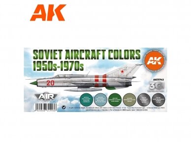 AK Interactive - 3rd generation - Akrilinių dažų rinkinys Soviet Aircraft Colors 1950s-1970s, AK11743 1