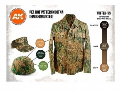 AK Interactive - 3rd generation - Akrilinių dažų rinkinys Waffen SS Pea dot Pattern/dot44 (erbsenmuster), AK11623 5