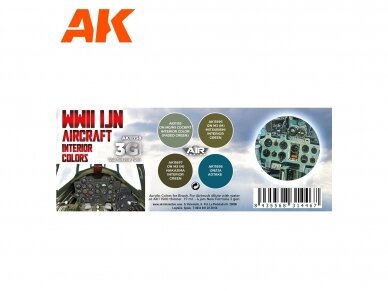 AK Interactive - 3rd generation - Akrils krāsu komplekts WWII IJN Aircraft Interior Colors, AK11738 1