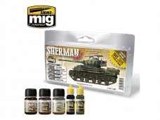 AMMO MIG - Набор эффектов старения FURY SHERMAN SET, 7427