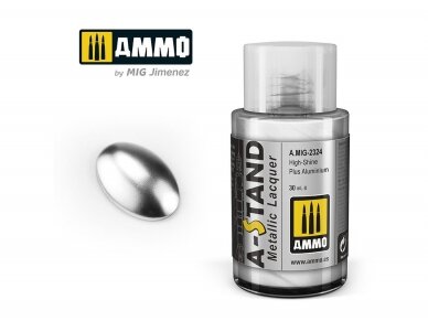 AMMO MIG - A-Stand dažai High Shine Plus Aluminium (metalikas), 30 ml, 2324