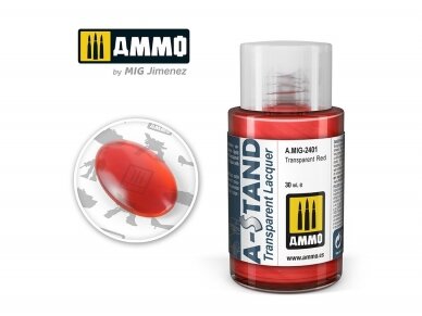 AMMO MIG - A-Stand dažai Transparent Red, 30 ml, 2401