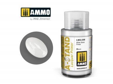 AMMO MIG - A-Stand gruntas White Gloss Primer, 30 ml, 2356