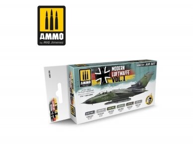 AMMO MIG - Akrilinių dažų rinkinys MODERN LUFTWAFFE VOL 1 SET, 7241