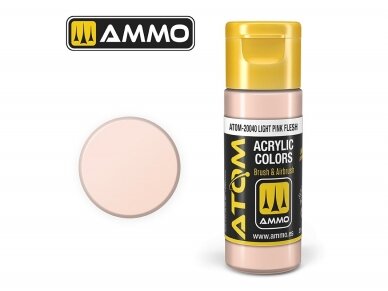 AMMO MIG - ATOM Akrila krāsas Light Pink Flesh, 20ml, 20040