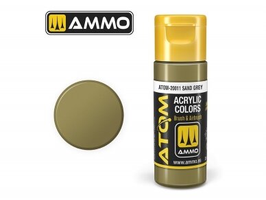 AMMO MIG - ATOM Akriliniai dažai Sand Grey, 20ml, 20011