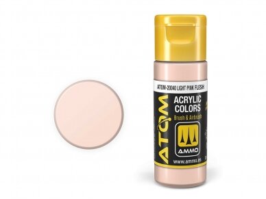 AMMO MIG - ATOM Akrila krāsas Light Pink Flesh, 20ml, 20040 1