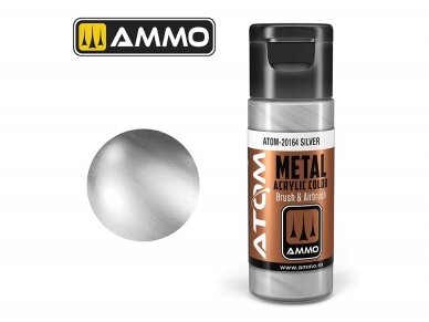 AMMO MIG - ATOM Akrüülvärv METALLIC Silver, 20ml, 20164