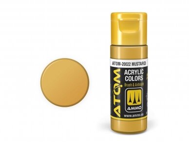 AMMO MIG - ATOM Akriliniai dažai Mustard, 20ml, 20022 1