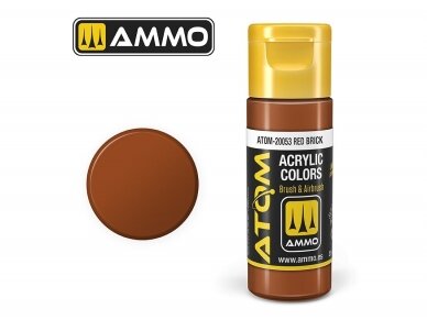 AMMO MIG - ATOM Akrila krāsas Red Brick, 20ml, 20053