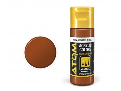 AMMO MIG - ATOM Akrila krāsas Red Brick, 20ml, 20053 1