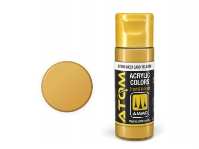 AMMO MIG - ATOM Akriliniai dažai Sand Yellow, 20ml, 20021 1