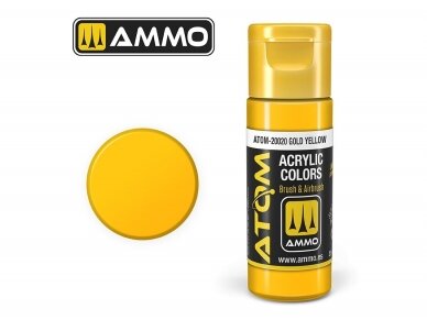 AMMO MIG - ATOM Akriliniai dažai Gold Yellow, 20ml, 20020