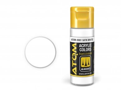 AMMO MIG - ATOM Acrylic paint Satin White, 20ml, 20001 1