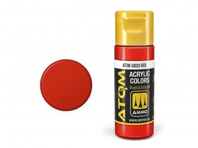 AMMO MIG - ATOM Akriliniai dažai Scarlet Red, 20ml, 20028 1