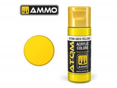 AMMO MIG - ATOM Akriliniai dažai Yellow, 20ml, 20018