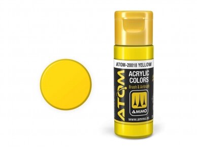 AMMO MIG - ATOM Akriliniai dažai Yellow, 20ml, 20018 1