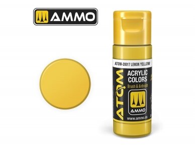 AMMO MIG - ATOM Akriliniai dažai Lemon Yellow, 20ml, 20017