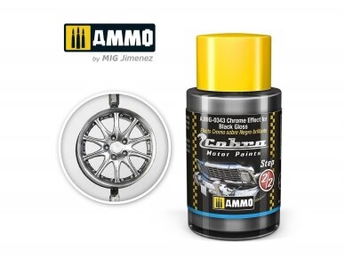 AMMO MIG - Cobra motor краски Cobra Motor Chrome Effect for Black Gloss, 30 ml, 0343