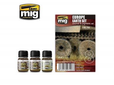 AMMO MIG - Набор эффектов старения EUROPE EARTH SET, 7408