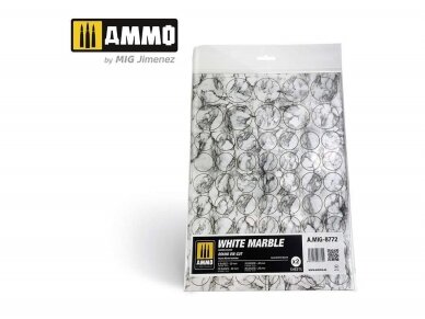 AMMO MIG - modelleerimiseks White Marble. Round die-cut for bases for wargames 8772