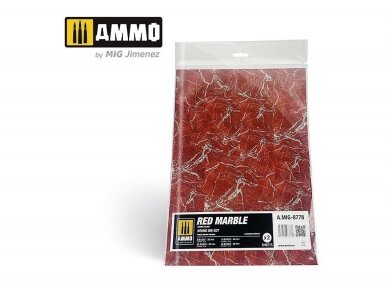 AMMO MIG - Red Marble. Round die-cut for bases for wargames 8778