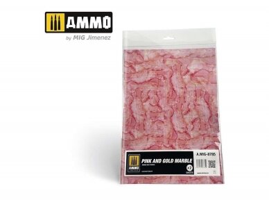 AMMO MIG - Pink and Gold Marble. Sheet of marble 8785