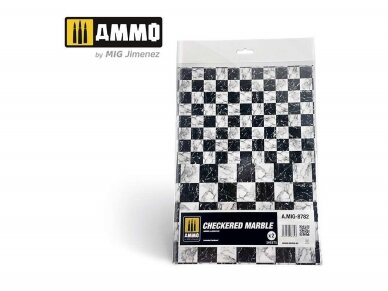 AMMO MIG - материал для моделирования Checkered Marble. Sheet of marble 8782