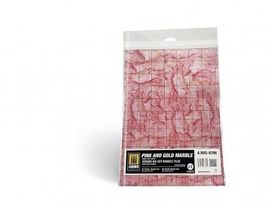 AMMO MIG - modelleerimiseks Pink and Gold Marble. Square die-cut marble tiles 8786 1