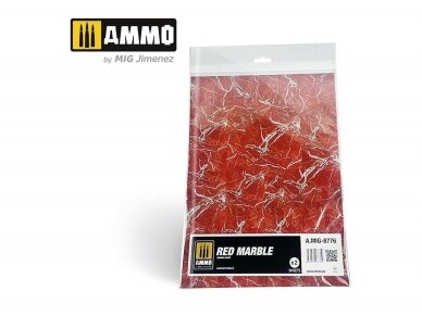 AMMO MIG - Red Marble. Sheet of marble 8776