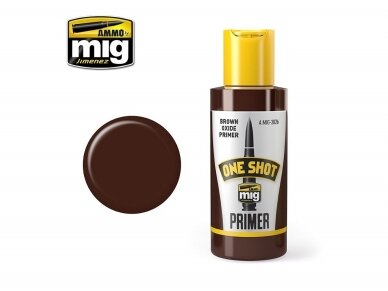 AMMO MIG - ONE SHOT PRIMER (Teraga krunt) - BROWN OXIDE PRIMER, 60ml, 2026