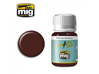 AMMO MIG - Sendinimo priemonė PANEL LINE WASH DARK RED BROWN, 35ml, 1605