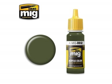 AMMO MIG - Akriliniai dažai RAL 6003 OLIVGRÜN OPT.2, 17ml, 0002