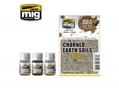 AMMO MIG - Vananemiskomplekt CHURNED EARTH SOILS, 7441