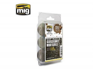 AMMO MIG - Набор эффектов старения GLOSSY WET MUD SOILS, 7442 1