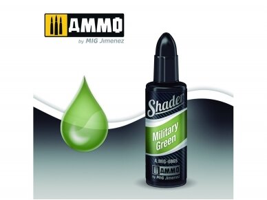 AMMO MIG - Shader краски Military Green, 10 ml, 0865