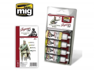 AMMO MIG - Acrylic paint set SOVIET UNIFORMS WWII, 7023