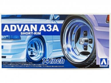 Aoshima - Riteņu komplekts Advan A3A Short-Rim 14", 1/24, 05546