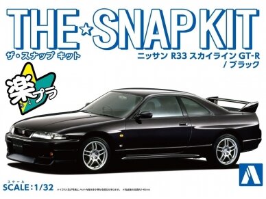 Aoshima - The Snap Kit Nissan R33 Skyline GT-R Black, 1/32, 06455