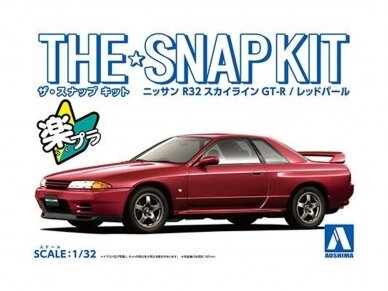 Aoshima - The Snap Kit Nissan R32 Skyline GT-R / Red Pearl, 1/32, 06357