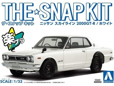 Aoshima - The Snap Kit Nissan Skyline 2000GT-R / White, 1/32, 05883